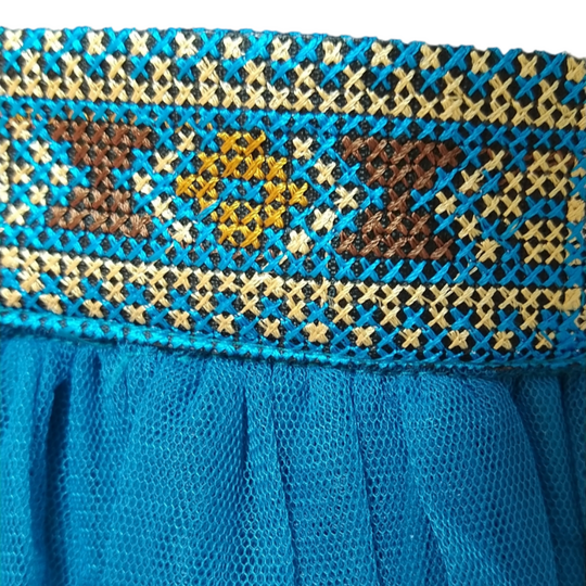 velvet tulle skirt women tulle skirt long tulle skirt tulle stylish spring special occasion. special sparkle skirt A line skirt Royal blue maxi skirt long tulle skirt hijab feminine fashion evining wear emproidery embroidery elegant night elegant Blue Muzdana Skirt blue A line skirt palestinian women palestinian arab women threads identity palestinian embroidery