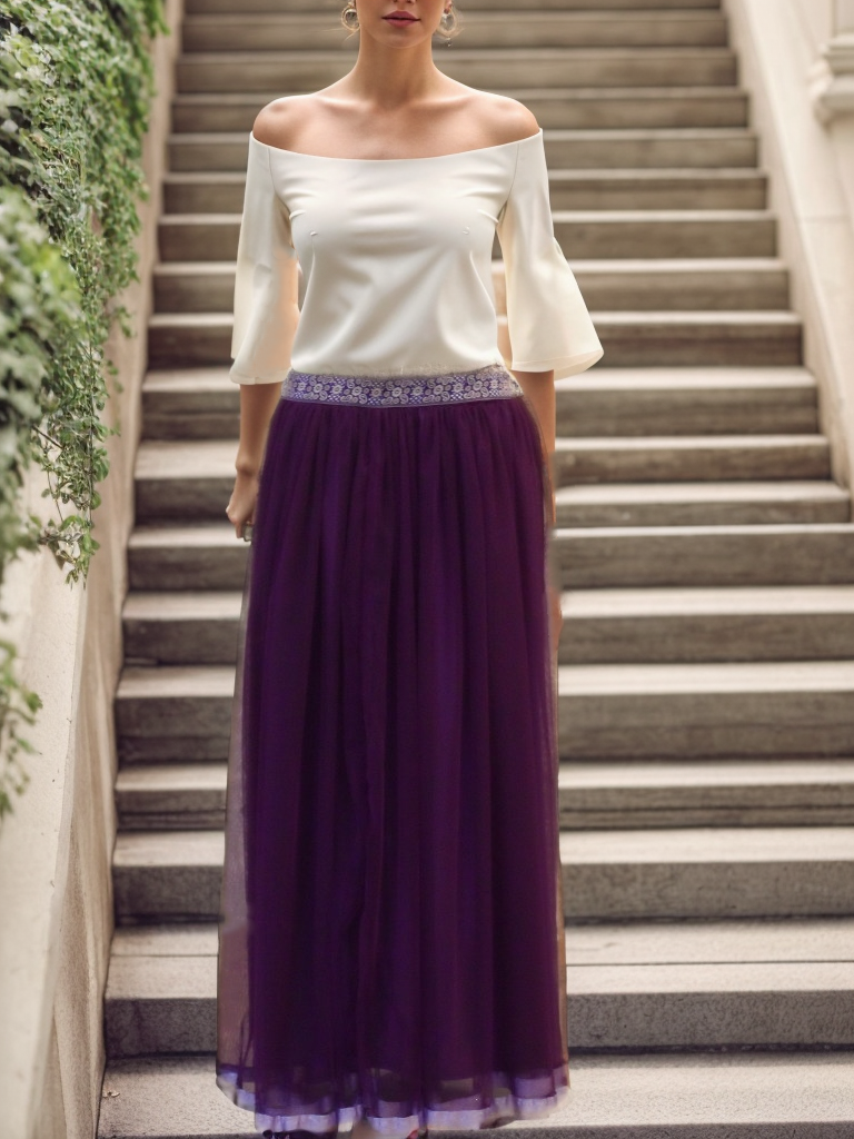 tulle skirt women  tulle skirt long  tulle skirt  tulle  stylish  spring  special occasion.  special  skirt A line  skirt  Purple Muzdana Tulle Skirt  purple  modest  midi skirt  midi A line skirt  maxi skirt  long tulle skirt  light purple  hijab  feminine  fashion  evining wear  emproidery  embroidery  elegant night  elegant  colourful  casual  A-line  A line skirt  palestinian  palestinian women  threads identity palestinian embroidery  arab women