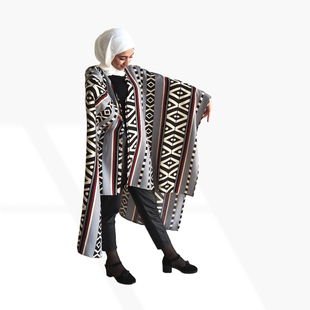 Bohemian print multicolor Cape, womens tweed coat  top  tunic  summer abaya  modest  cashmere coat women  Cardigan Coat  cape  black  beige  abaya for women  abaya dress  abaya  womens poncho  burberry poncho  womens poncho sweater  cashmere poncho  poncho sweater  mexican poncho  poncho shirts  poncho